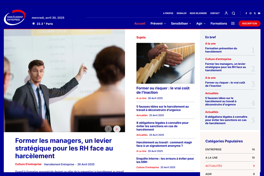 Harcèlement Entreprise