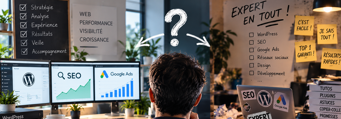 Webmaster + SEO + Google Ads : expert du web ou expert autoproclamé ?